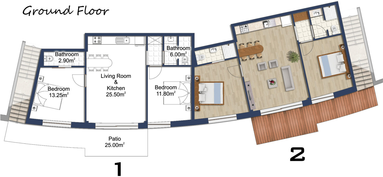 Floor plan — Private Garden Apartments